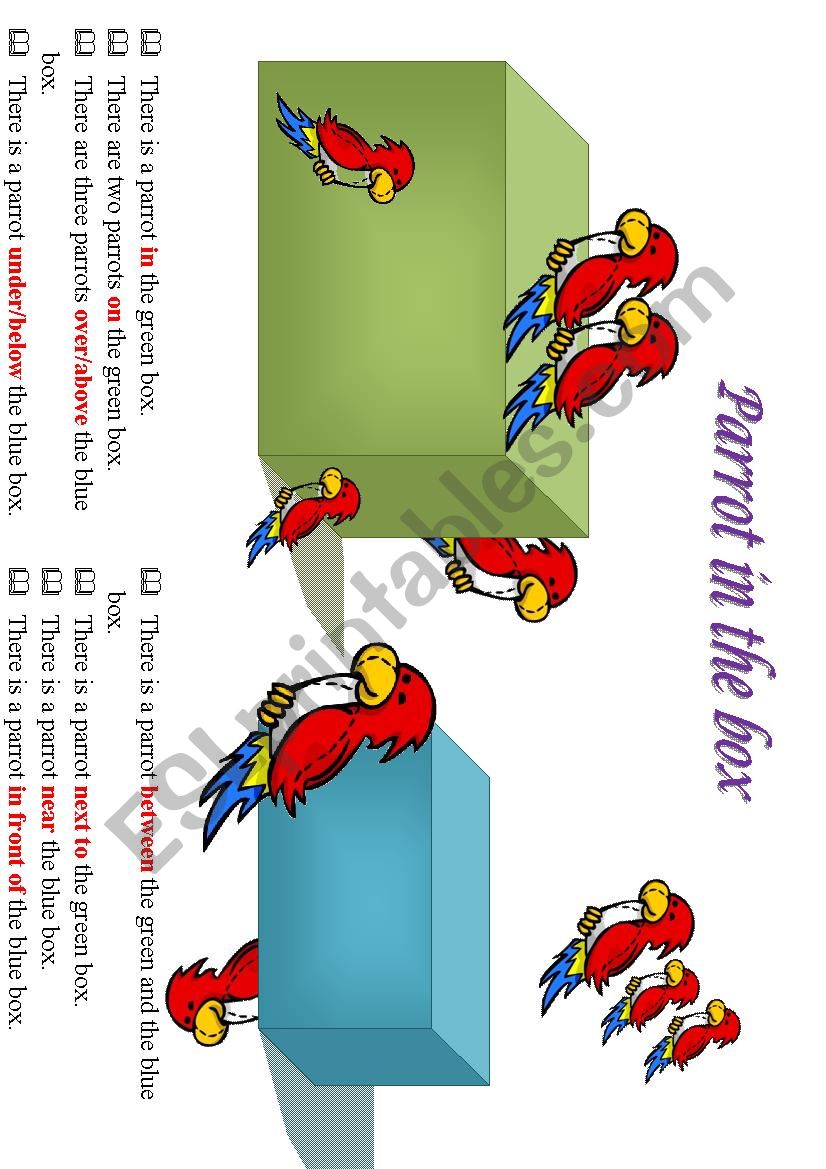 Prepositions of place worksheet