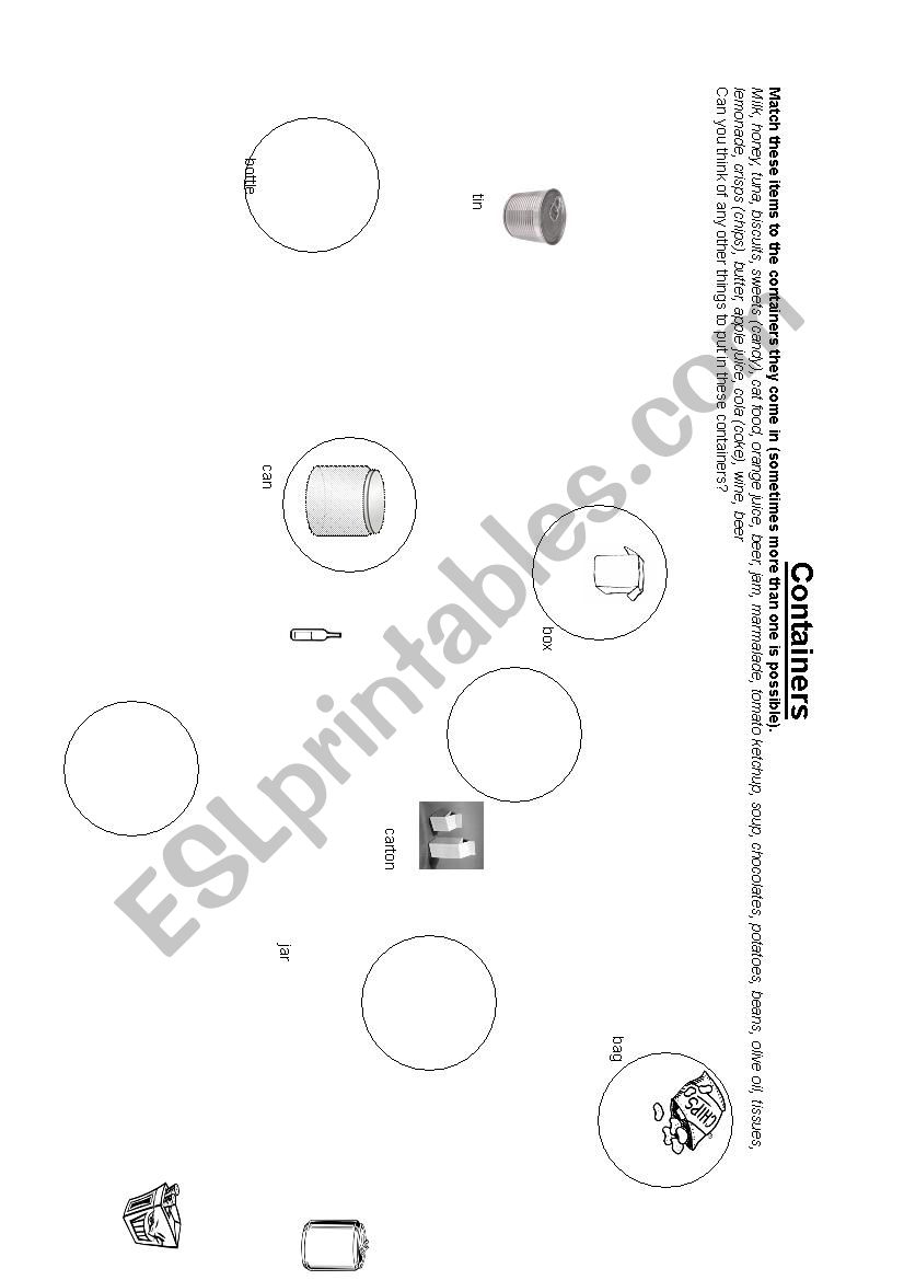 Containter worksheet