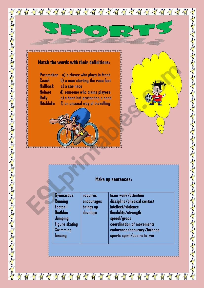 Sports worksheet