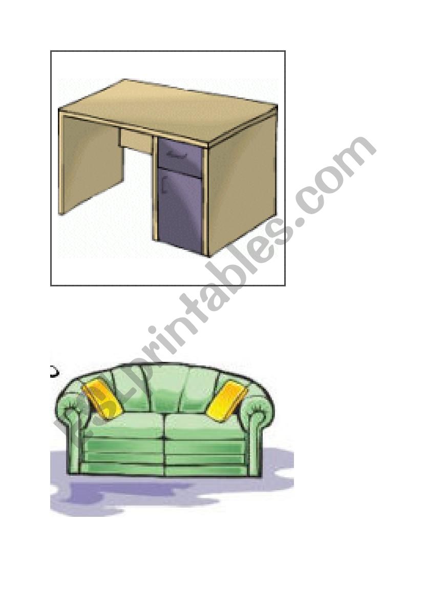 Furniture-pictures worksheet