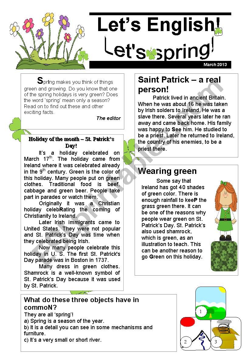 LetÂ´s English worksheet