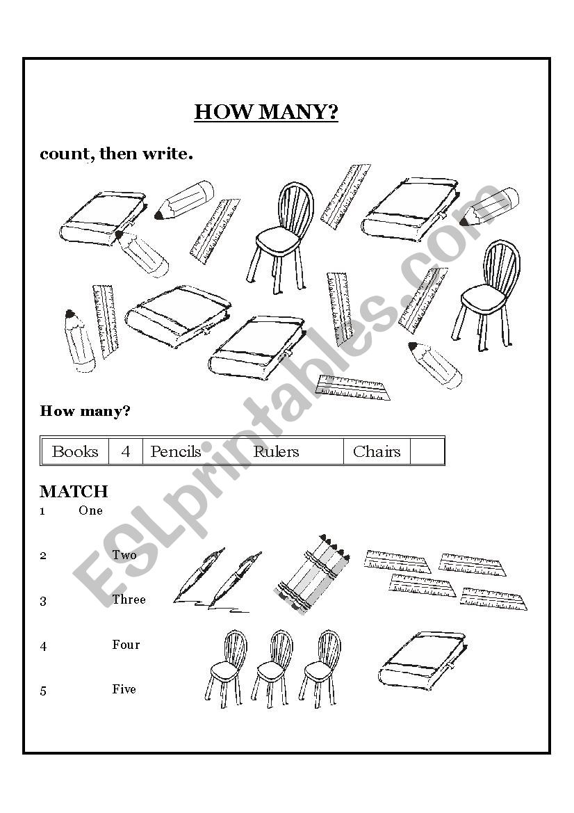 how many..? worksheet