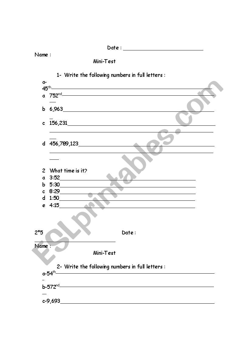 Figures worksheet