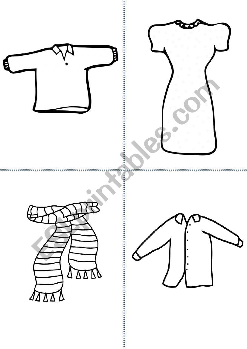 Clothes 2 - Colour and cut (SPEAKING ACTIVITIES)