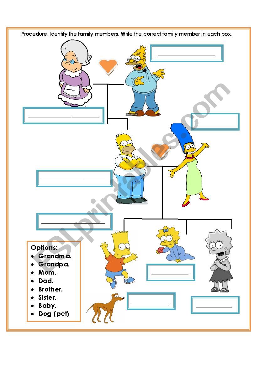 family worksheet