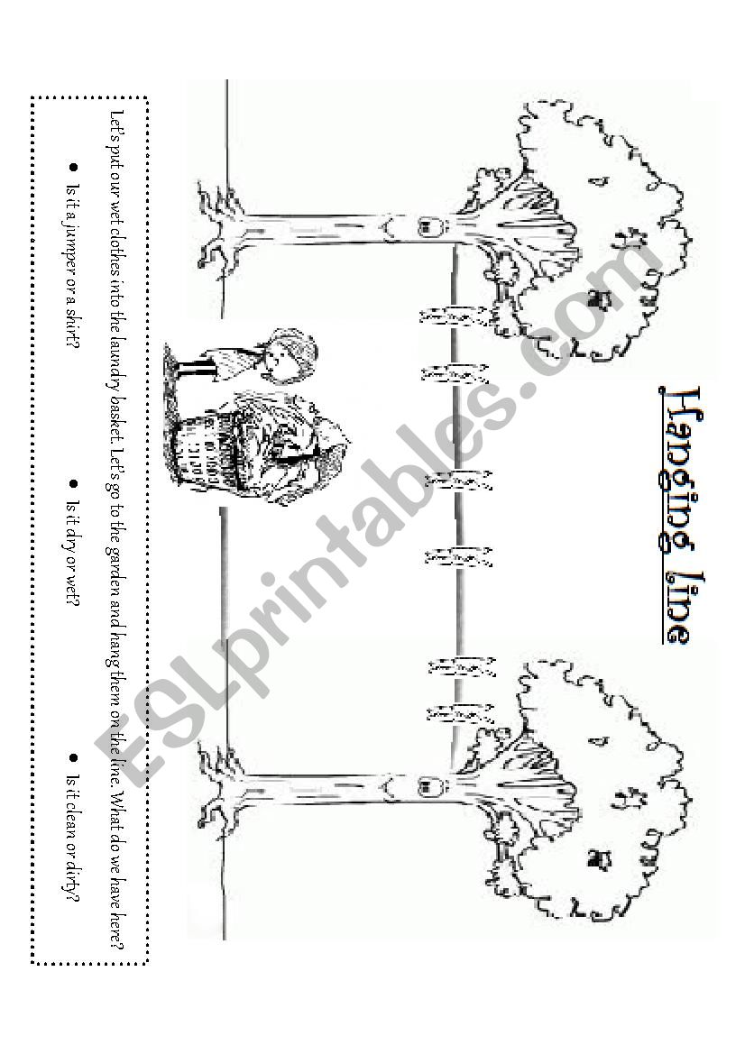 The hanging line - Clothes (SPEAKING ACTIVITY)