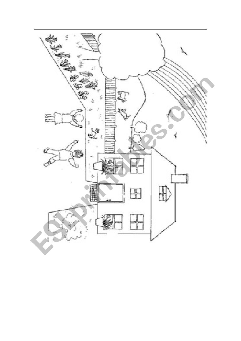 colouring page with lots of exercises-elementary level