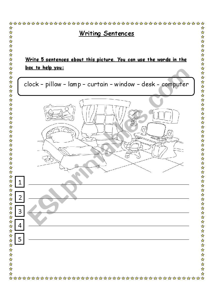 Writing Sentences worksheet