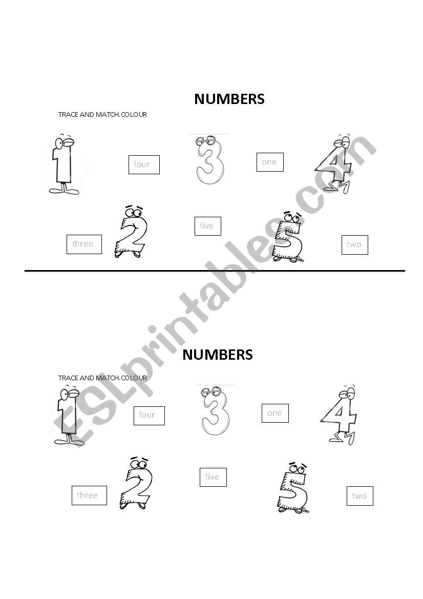 nUMBERS worksheet