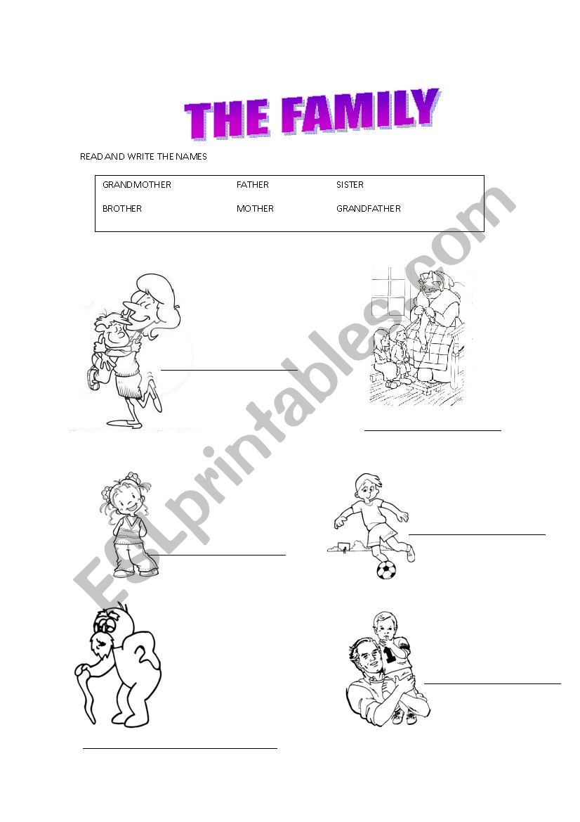 family worksheet