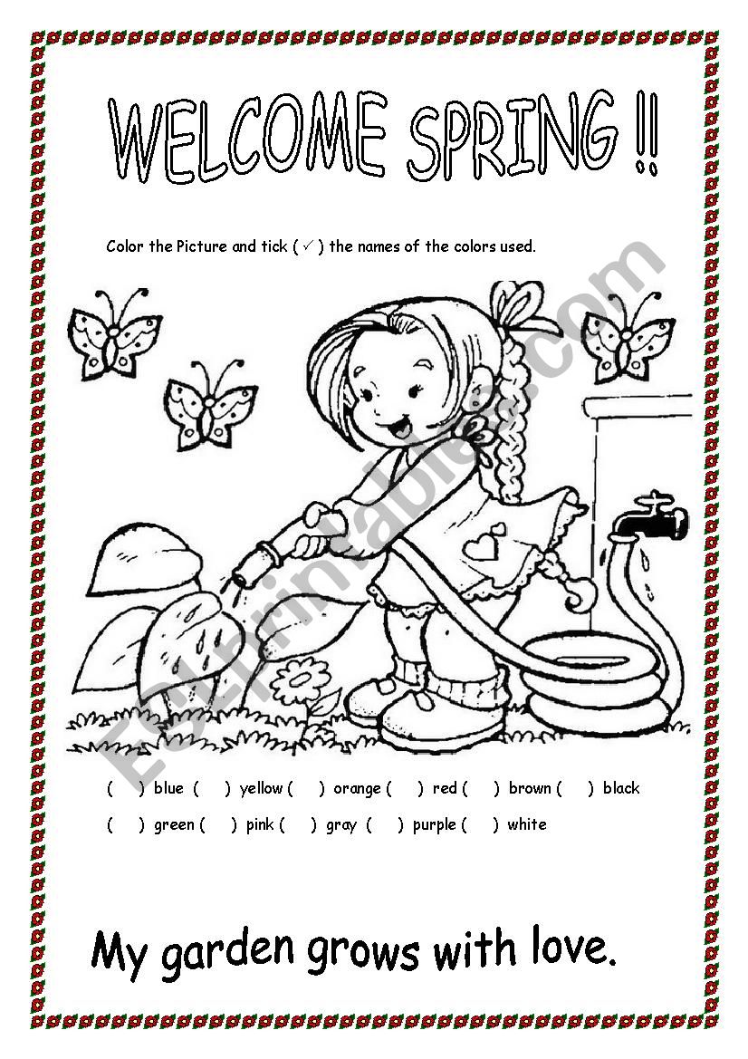 Spring Activity worksheet