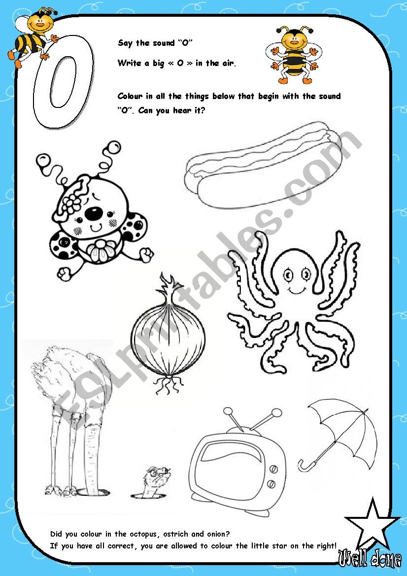 Alphabet - Letter O - Activity