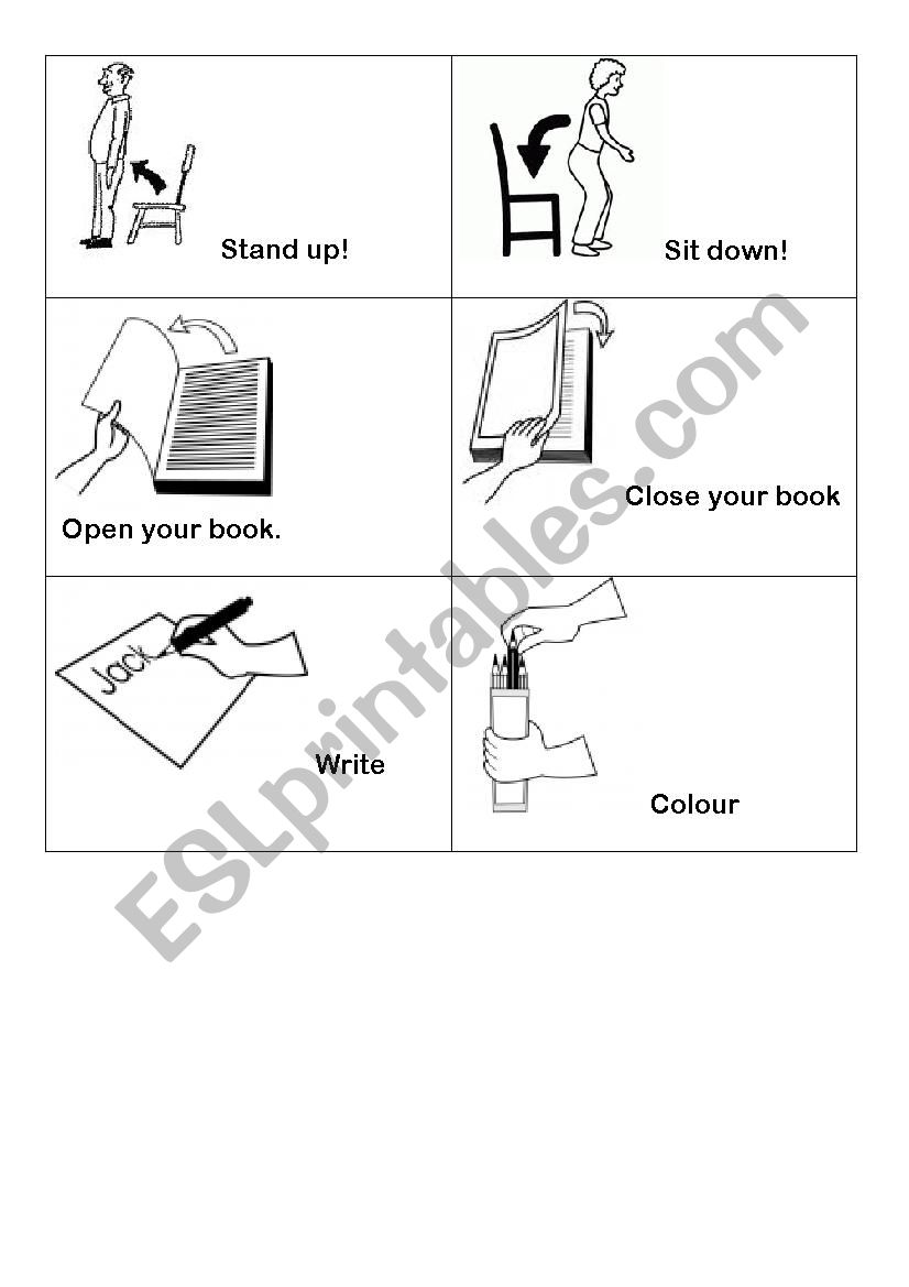 classroom instructions worksheet