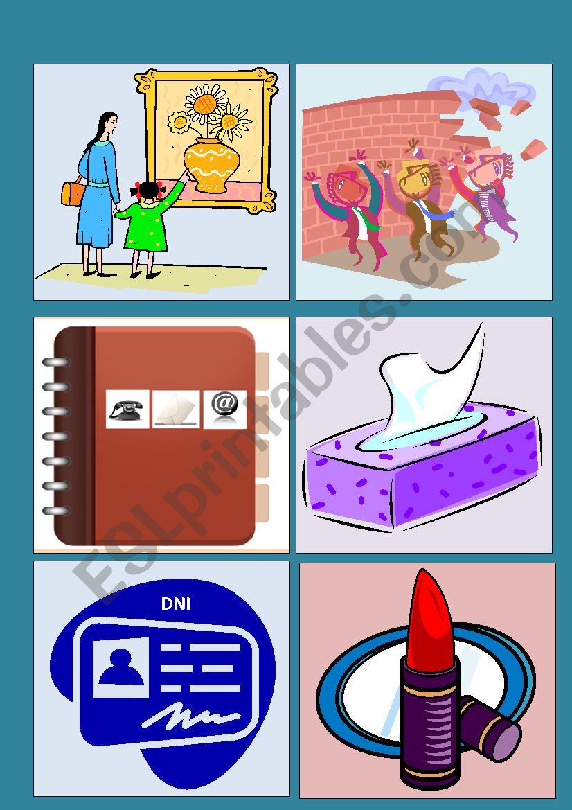 COMMON OBJECTS FLASHCARDS ESL worksheet by Teresa7