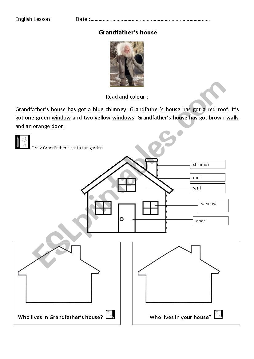 Grandfathers House worksheet