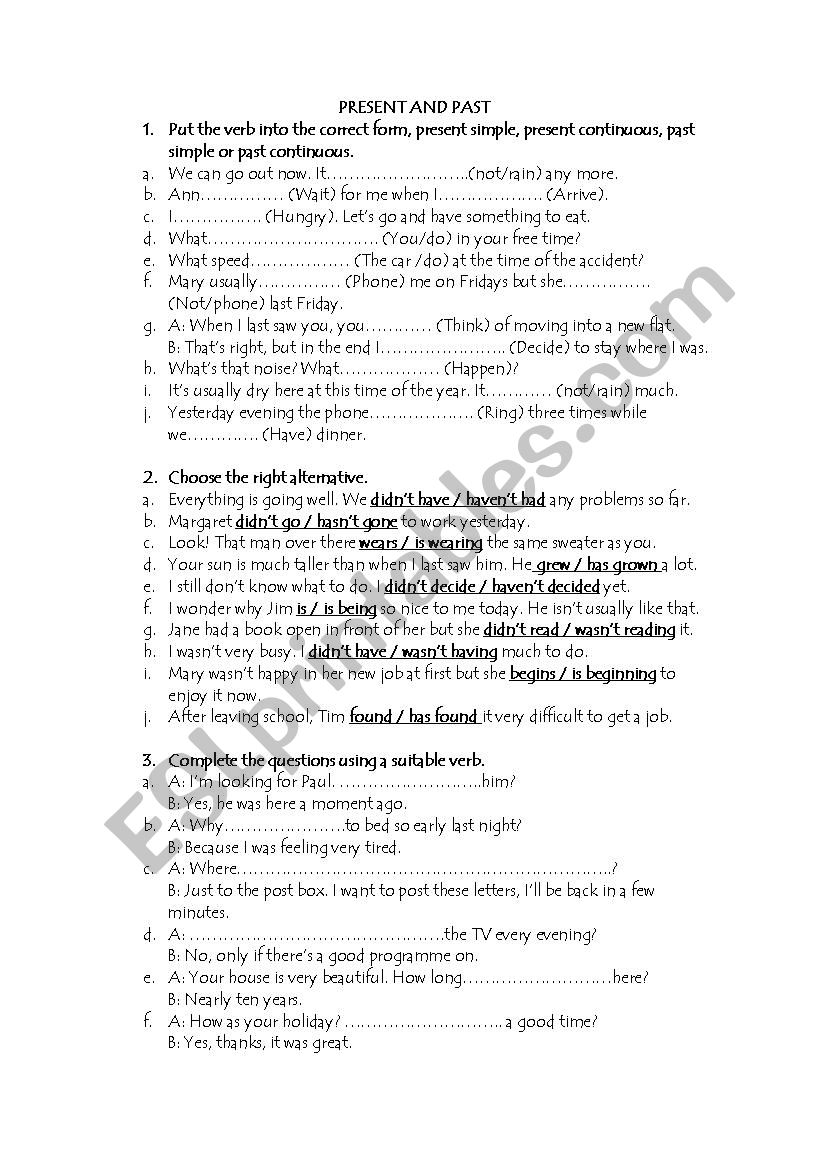 Review worksheet