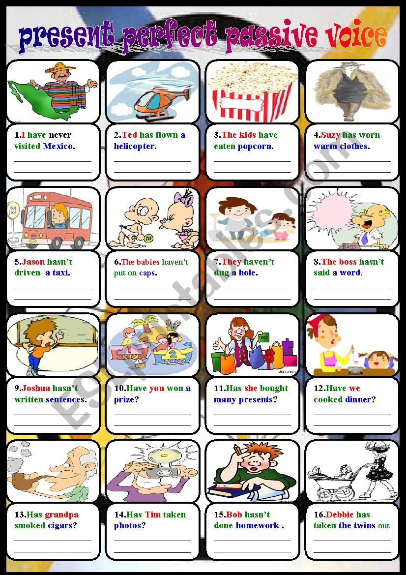 Present Perfect Passive Voice worksheet