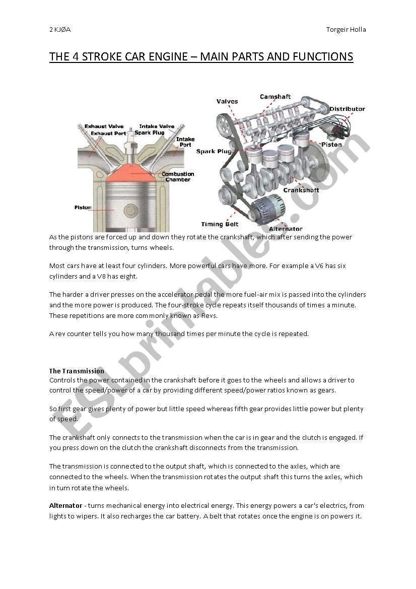 4 stroke motor worksheet