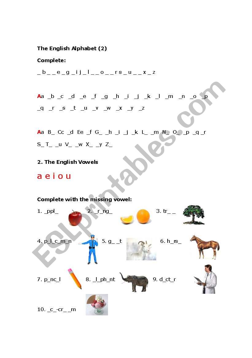Alphabet Worksheet 1 worksheet