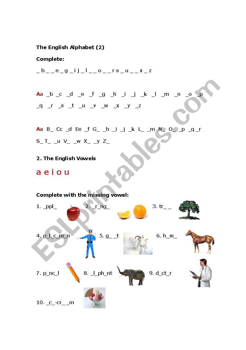 Alphabet Worksheet 1 worksheet