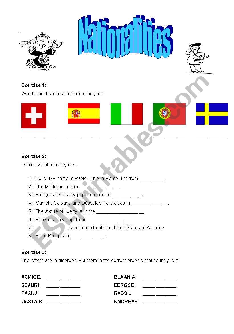 What country is it? worksheet