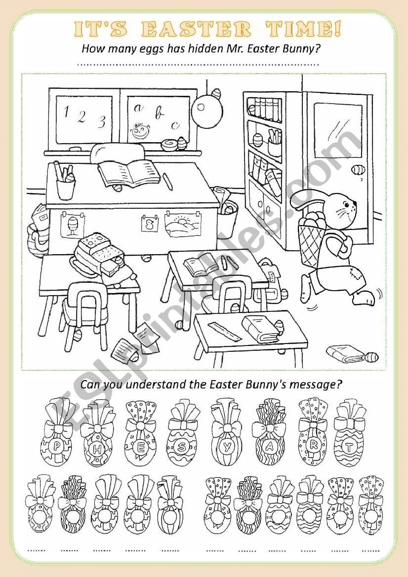 Easter Egg Hunt worksheet