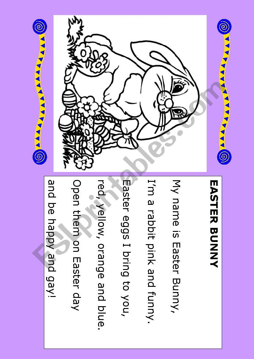 Easter bunny worksheet