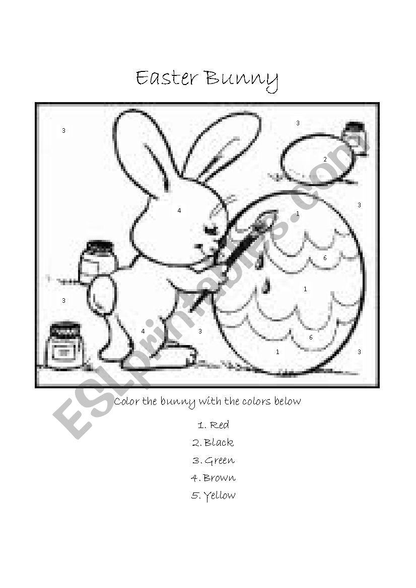 Easter Bunny worksheet