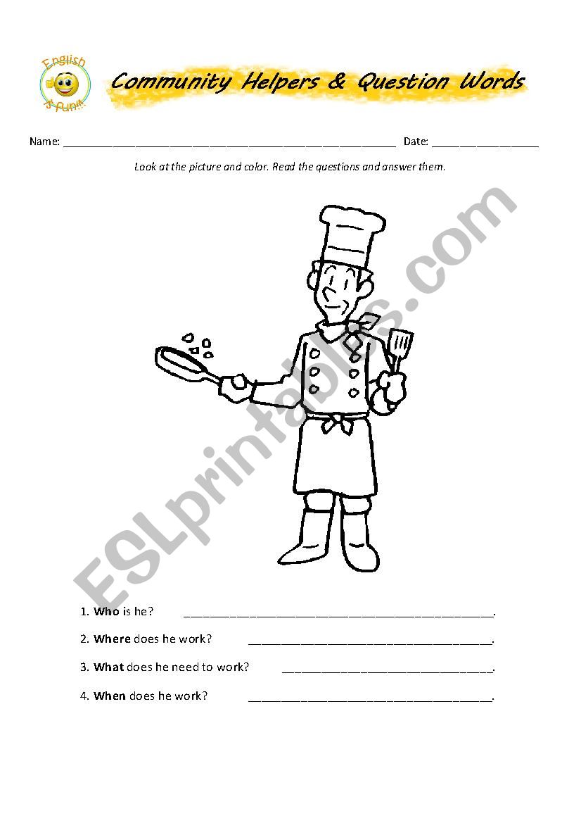 Community Helpers & Question Words Part 2