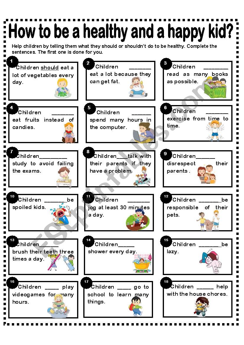 SHOULD/SHOULDNÂ´T -CHILDREN ACTIONS