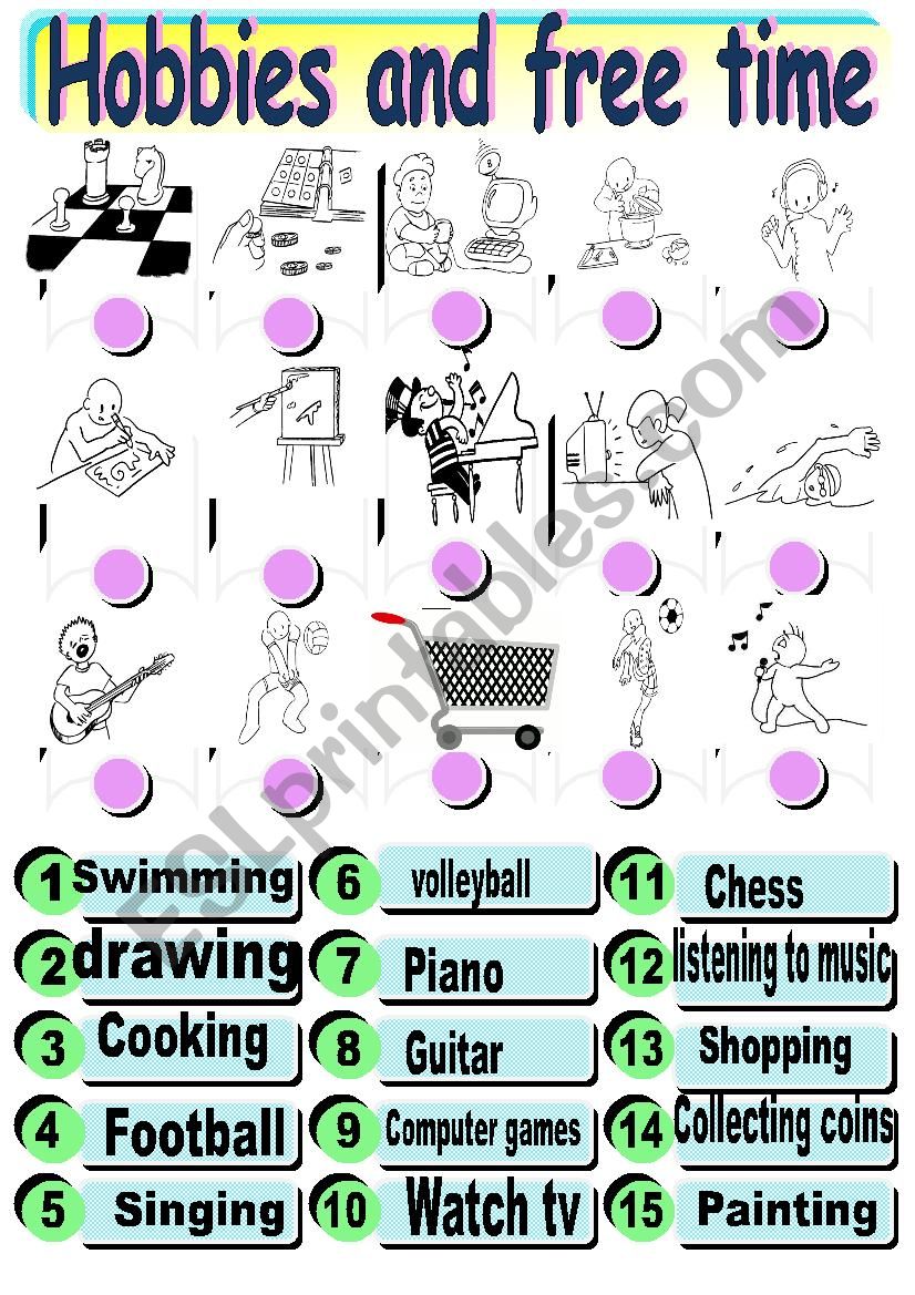 Hobbies and free time worksheet