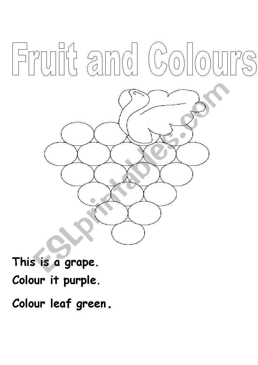 Frut and Colours worksheet