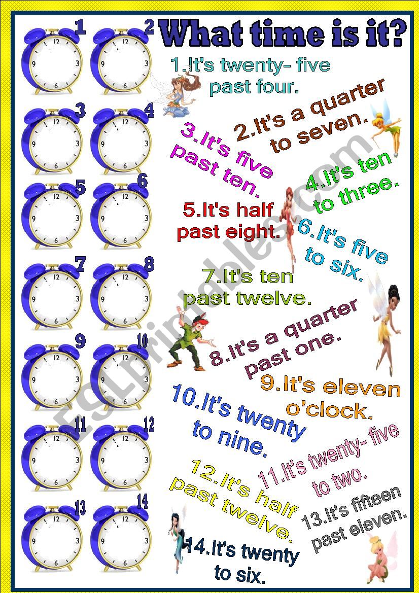 What time is it? worksheet