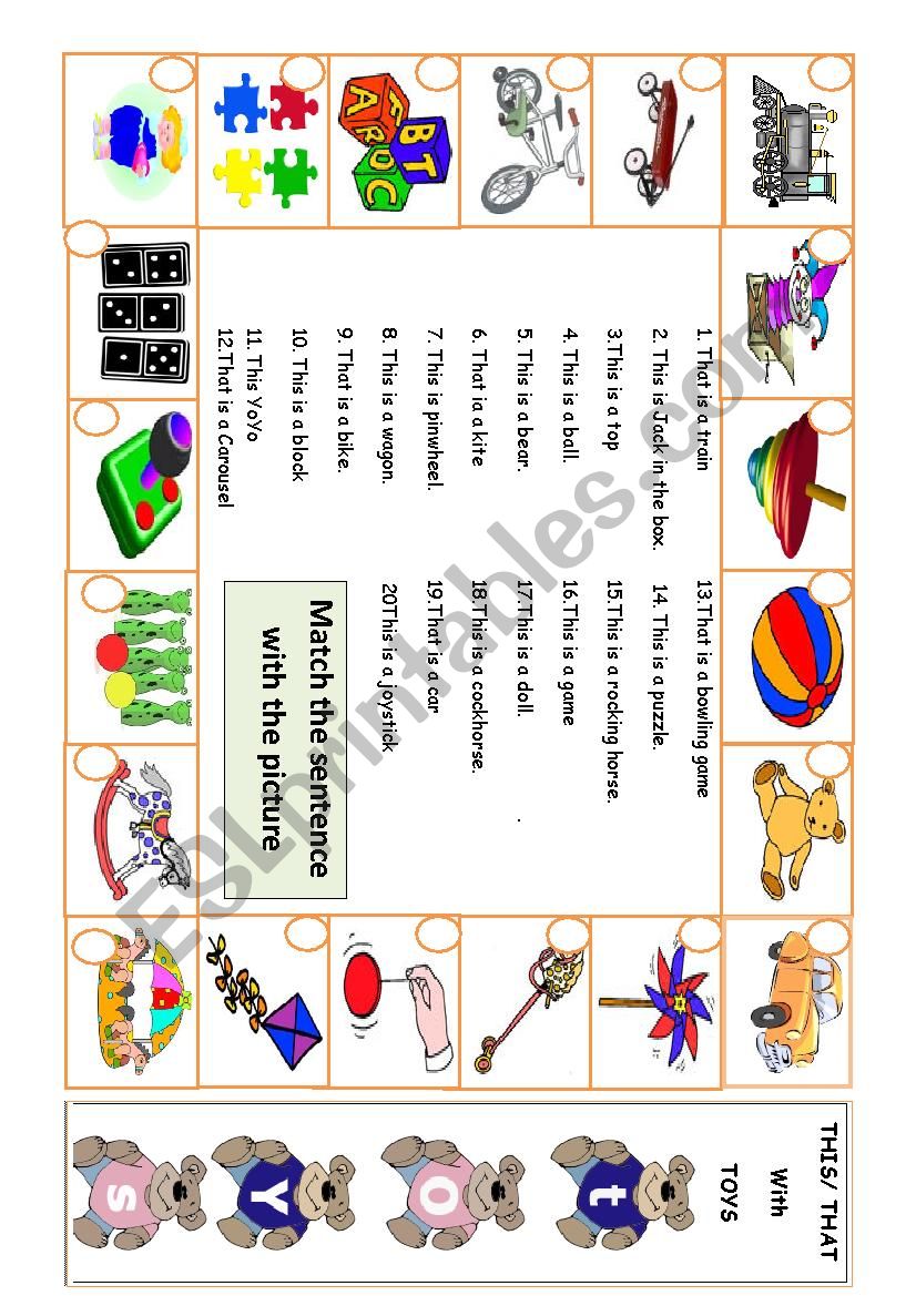 This / That with Toys worksheet