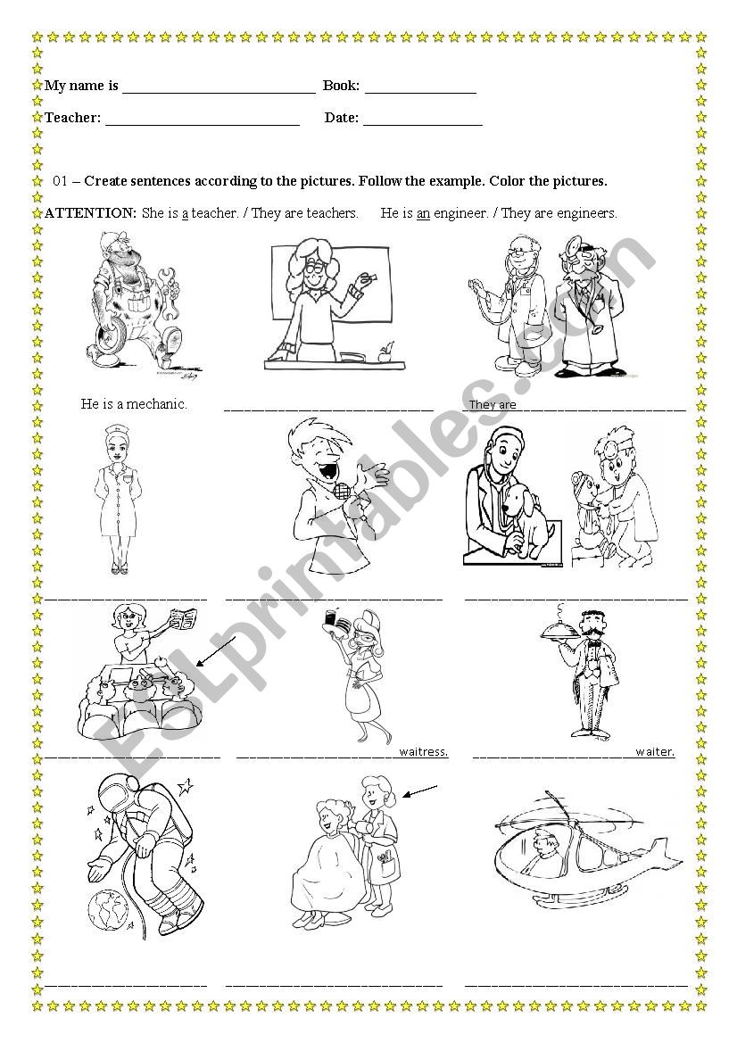 professions 2 worksheet