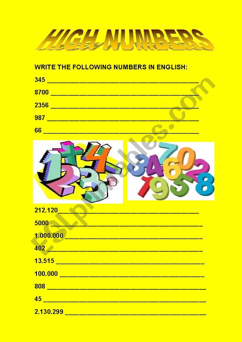 Writing high numbers in English