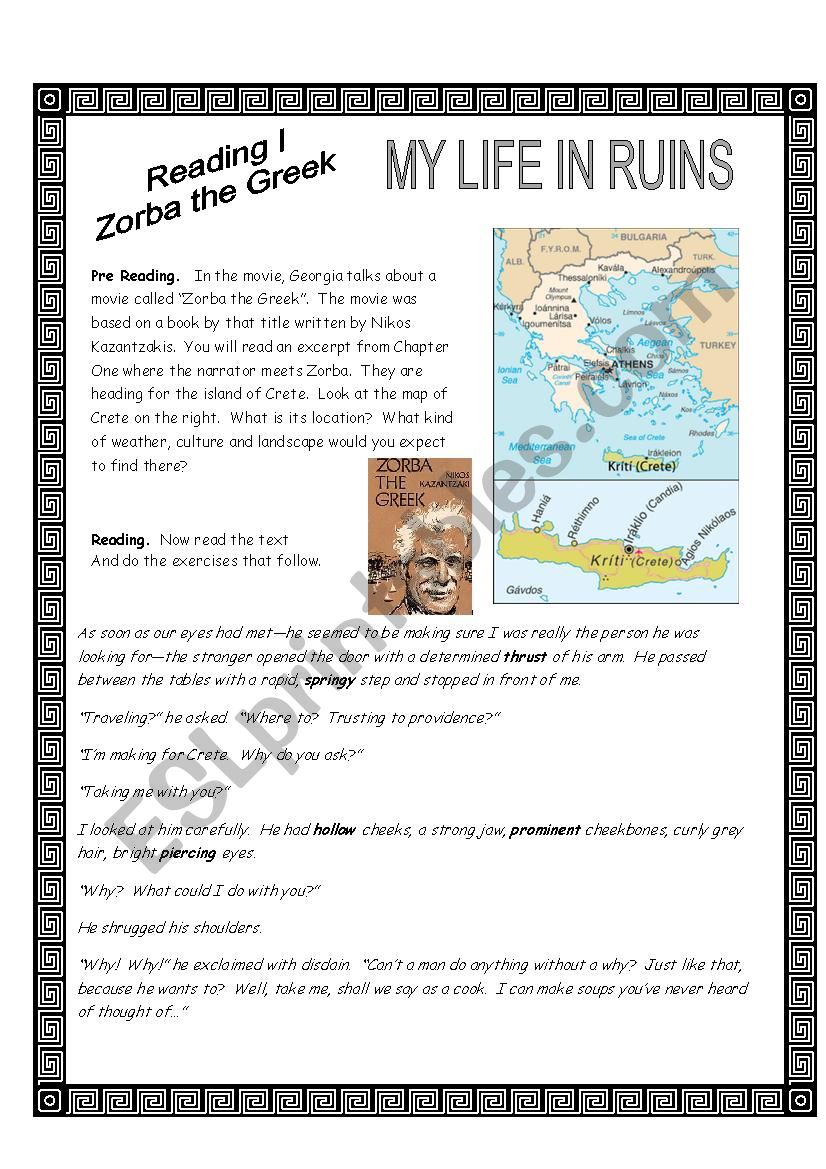Zorba the Greek, Three Readings