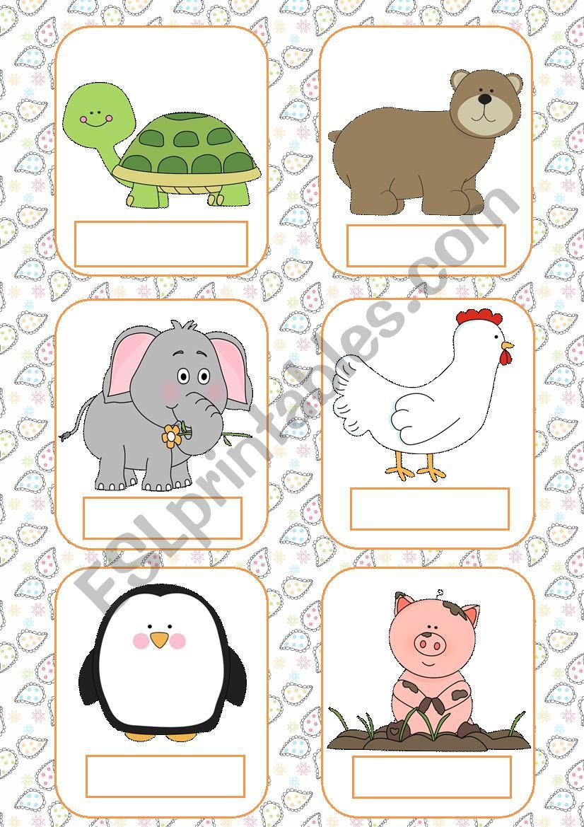 Animals flashcards (part 2) worksheet