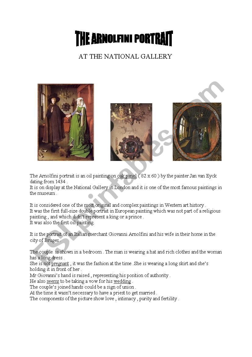 NATIONAL GALLERY LONDON ARNOLFINI PORTRAIT