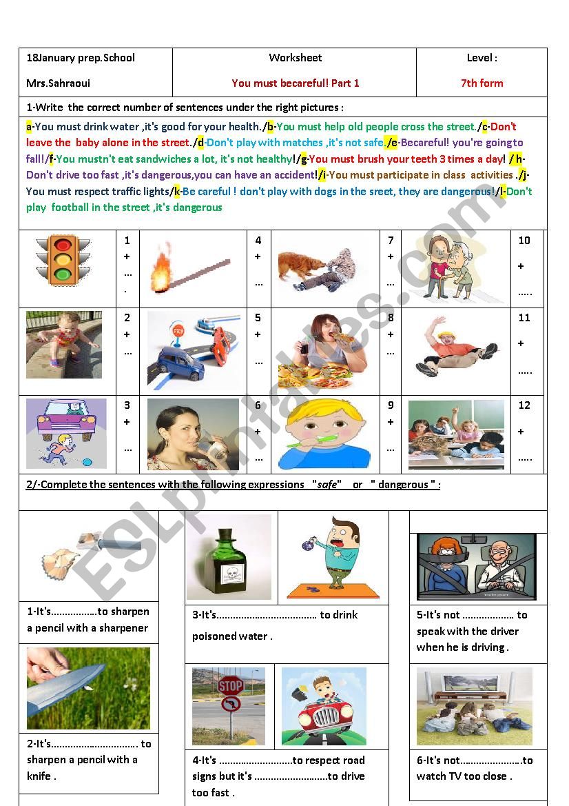 You must / mustnīt /be careful(part1) You must / mustnīt /be careful(part1)