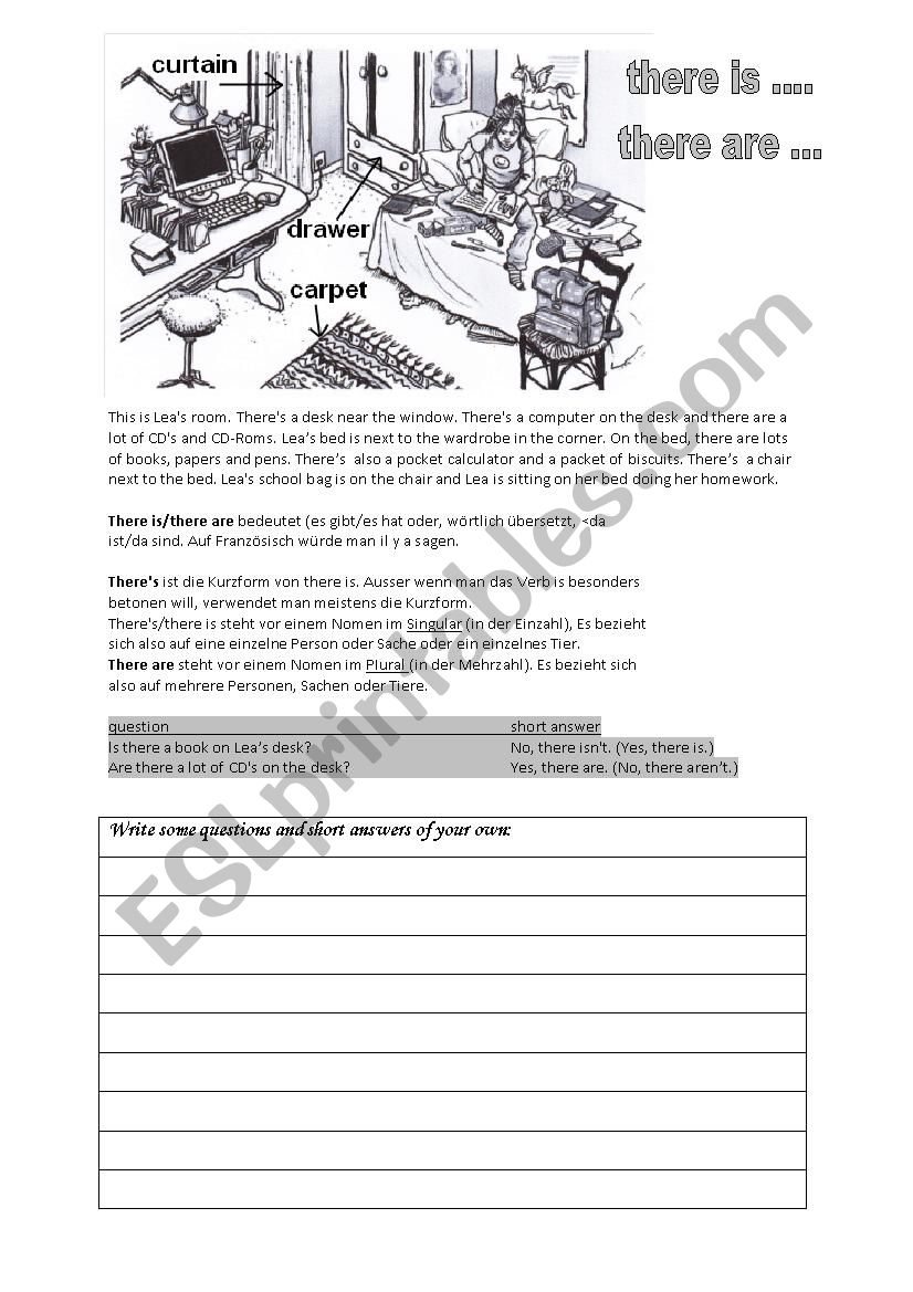 here is - there are - body worksheet