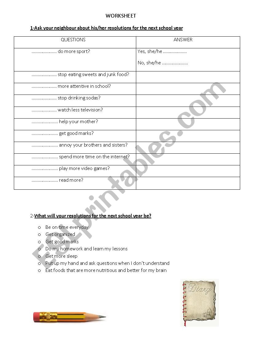 future: interactive activity worksheet