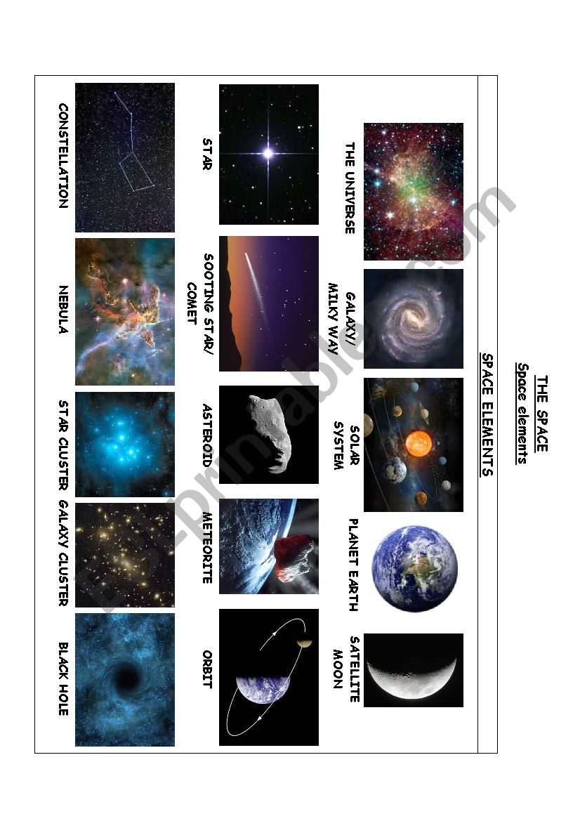 THE SPACE A) - ESL worksheet by asunblomdahl