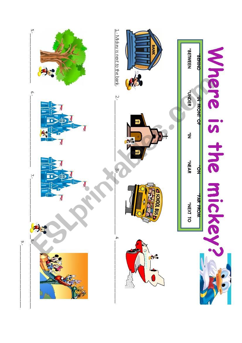 WHERE IS MICKEY? worksheet