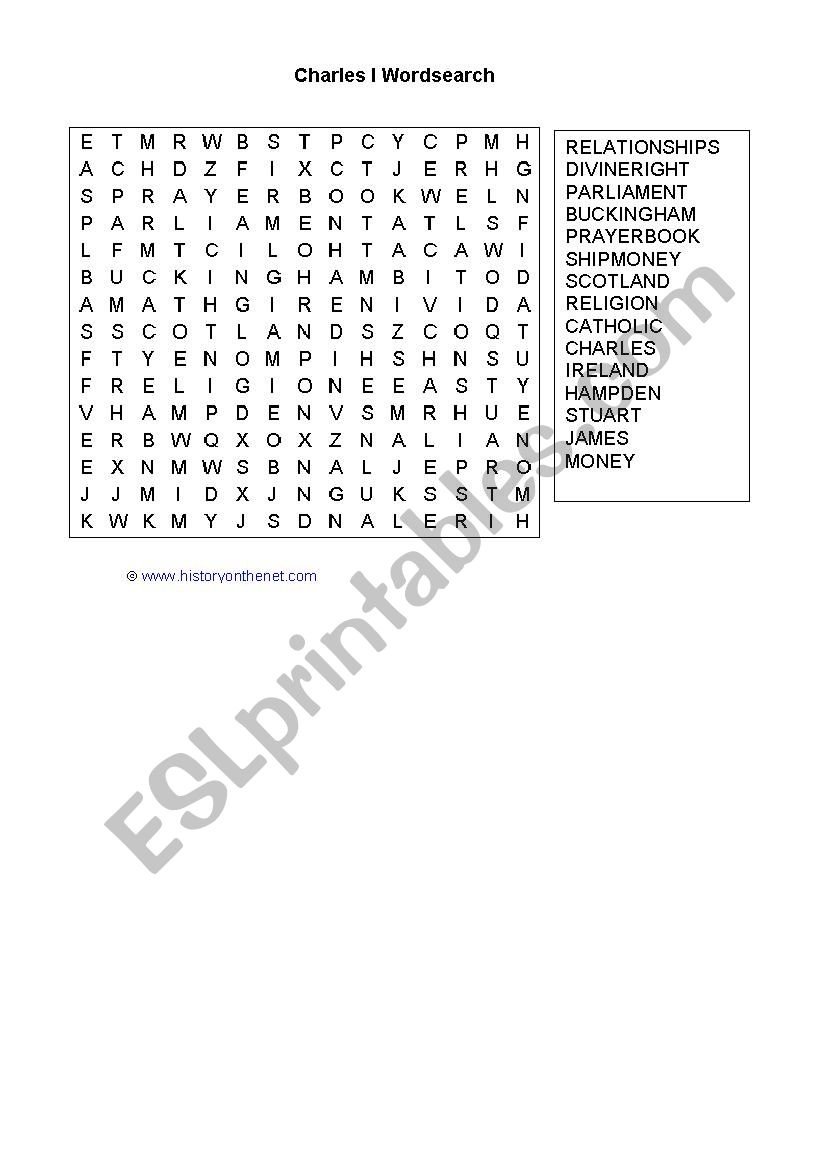 english history crossword worksheet