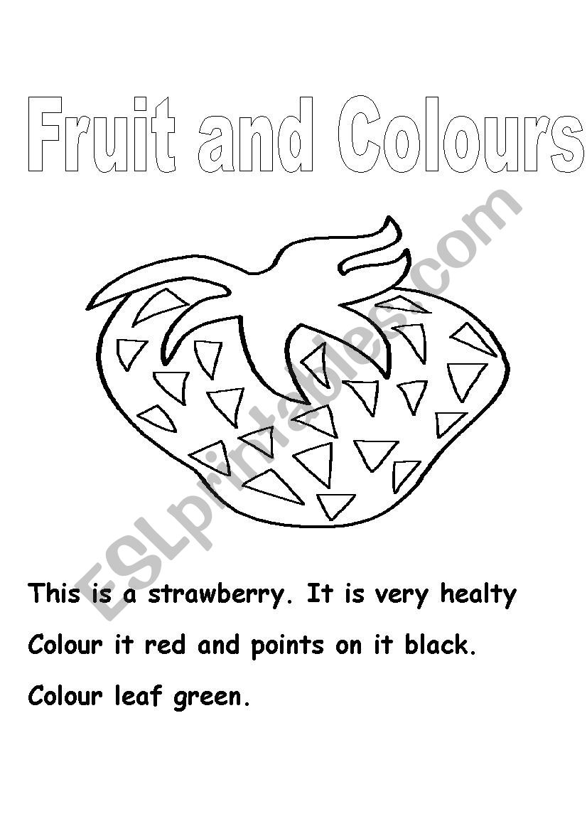 Frut and Colours worksheet