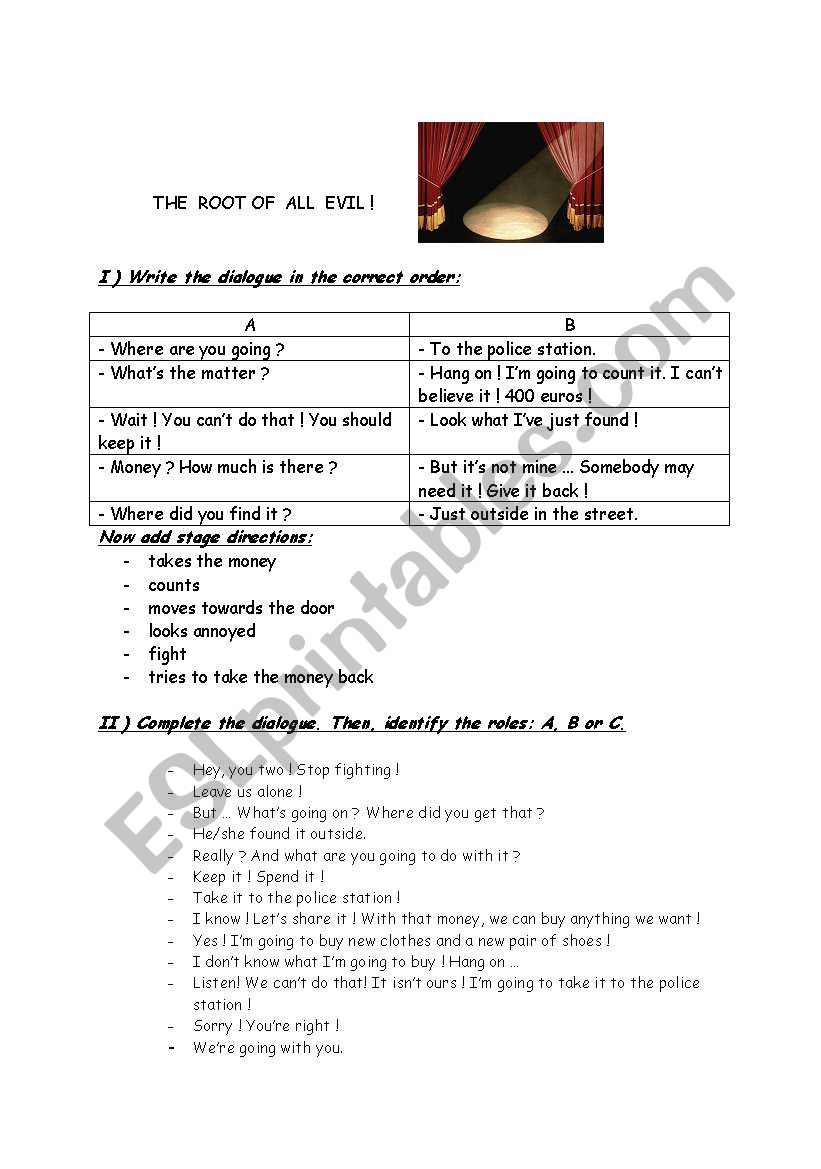 conversation worksheet