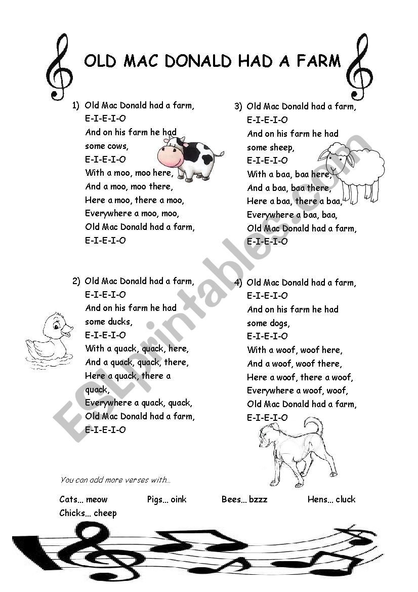 song worksheet 