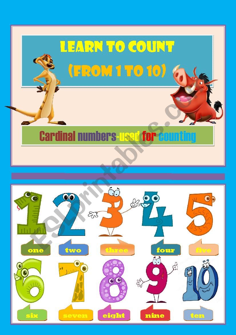 learn to count worksheet