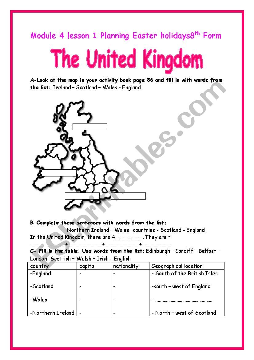 Module 4 lesson 1 Planning Easter holidays Part 2